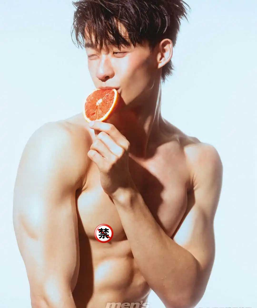 体育生，大白长腿超A鲨鱼肌腰线